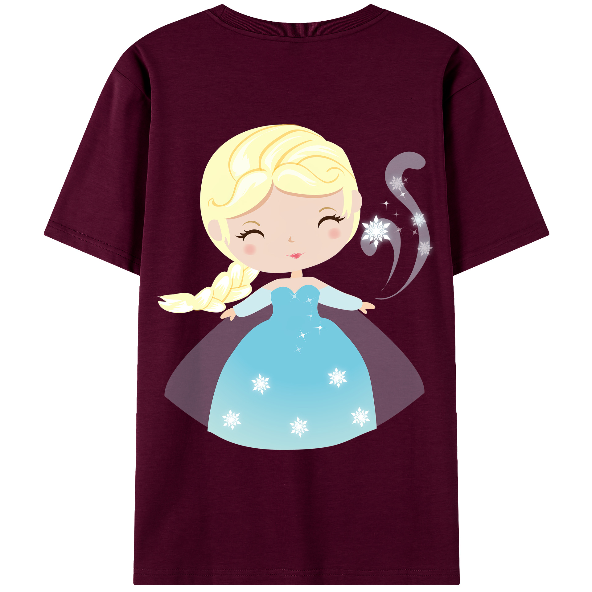 （画像用） アナと雪の女王 アンナ エルサ Frozen Anna Elsa レディース半袖Tシャツ(バックプリント)